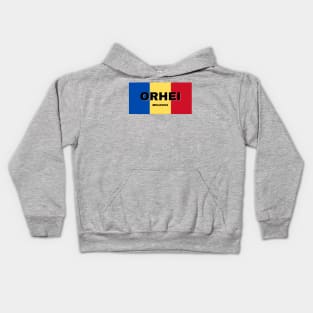 Orhei City in Moldovan Flag Colors Kids Hoodie